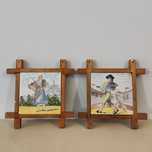 Viúva Lamego - Conjunto de 2 azulejos pintados à mão