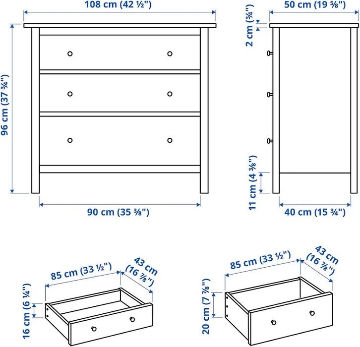 Cômoda ikea Hemnes