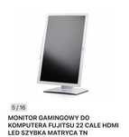 Monitor Fujitsu B22W-7 LED – 22 cale – sprawny, komplet, HDMI