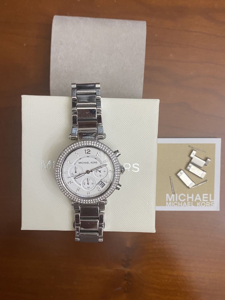 Relógio Michael Kors, cor prata, original