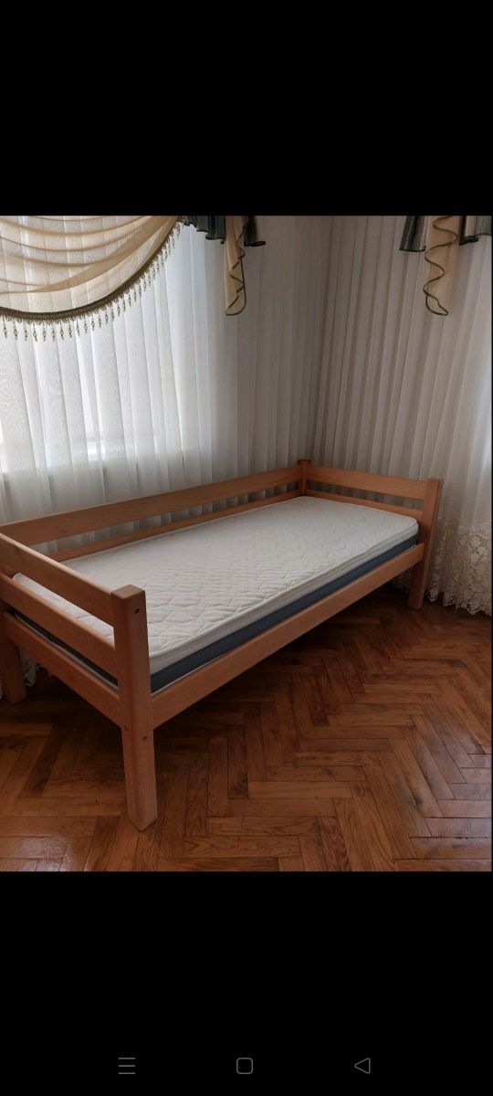 Ліжко дерев'яне Нота з матрасом