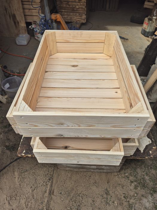 Skrzynka drewniana niska NUMER-8 szlifowana 60×40×13.5