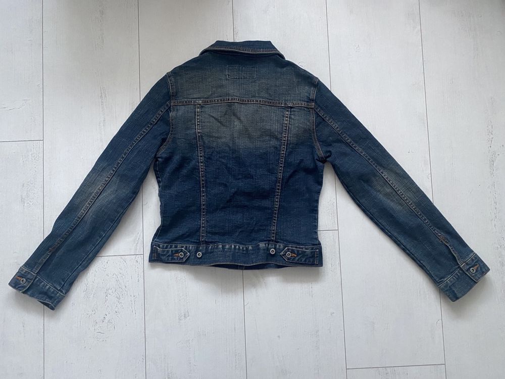 Vintage denim katana kurtka jeansowa modna oldschool S/M