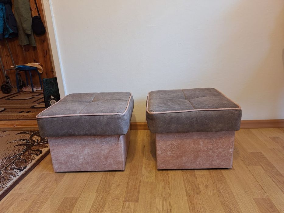 Pufy z miejscem na przechowywanie