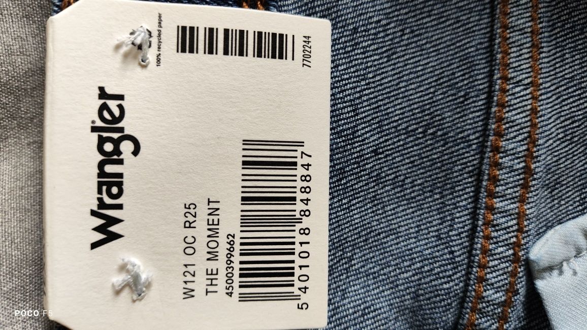 Wrangler Texas Straight The Moment męskie jeansy rozm 33/34 jak 33/32