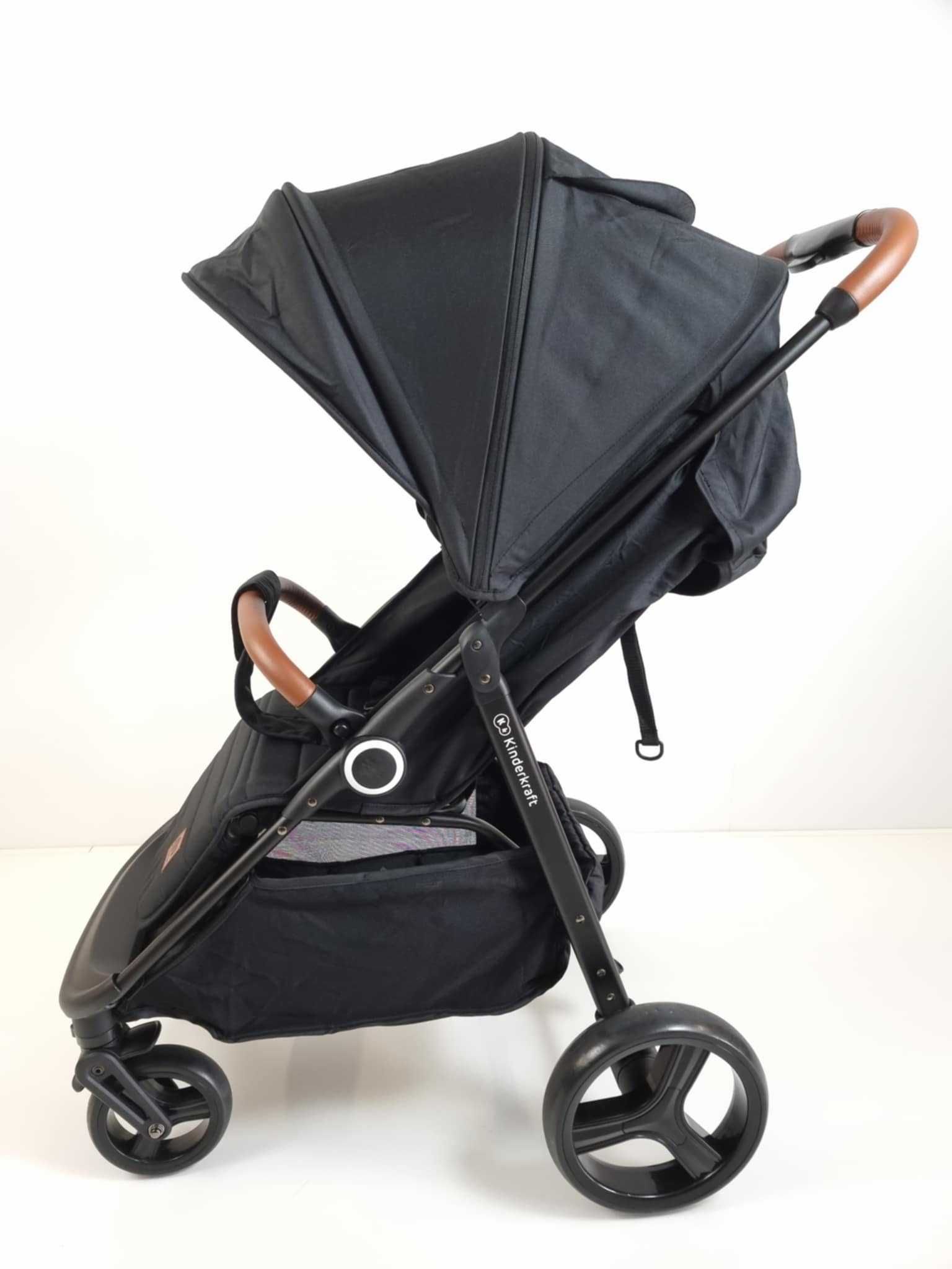 Wózek spacerowy Kinderkraft Grande Plus do 22 kg Black czarny jak nowy