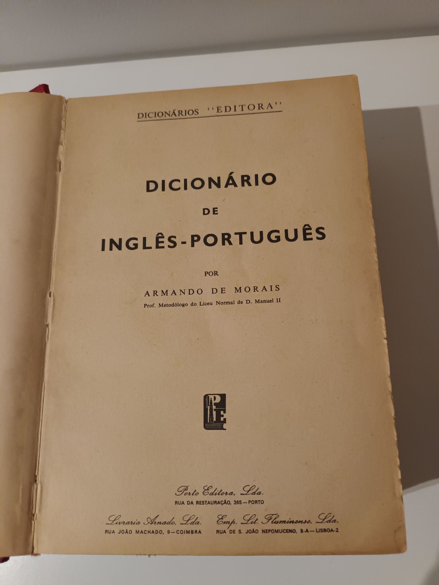 Dicionário antigo inglês-português