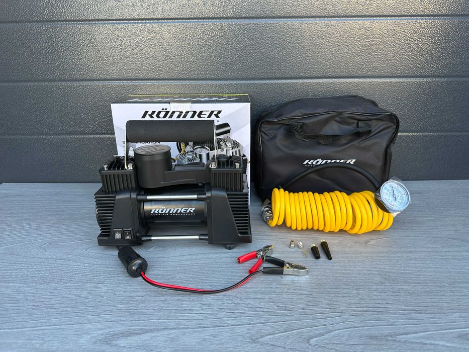 Двухпоршневой компрессор автомобильный 90 л/мин насос KONER FT90