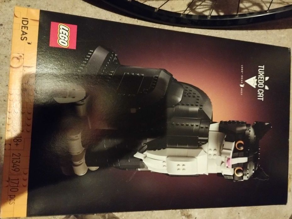 Klocki LEGO 21349 Ideas czarno biały kot pudełko karton i instrukcja