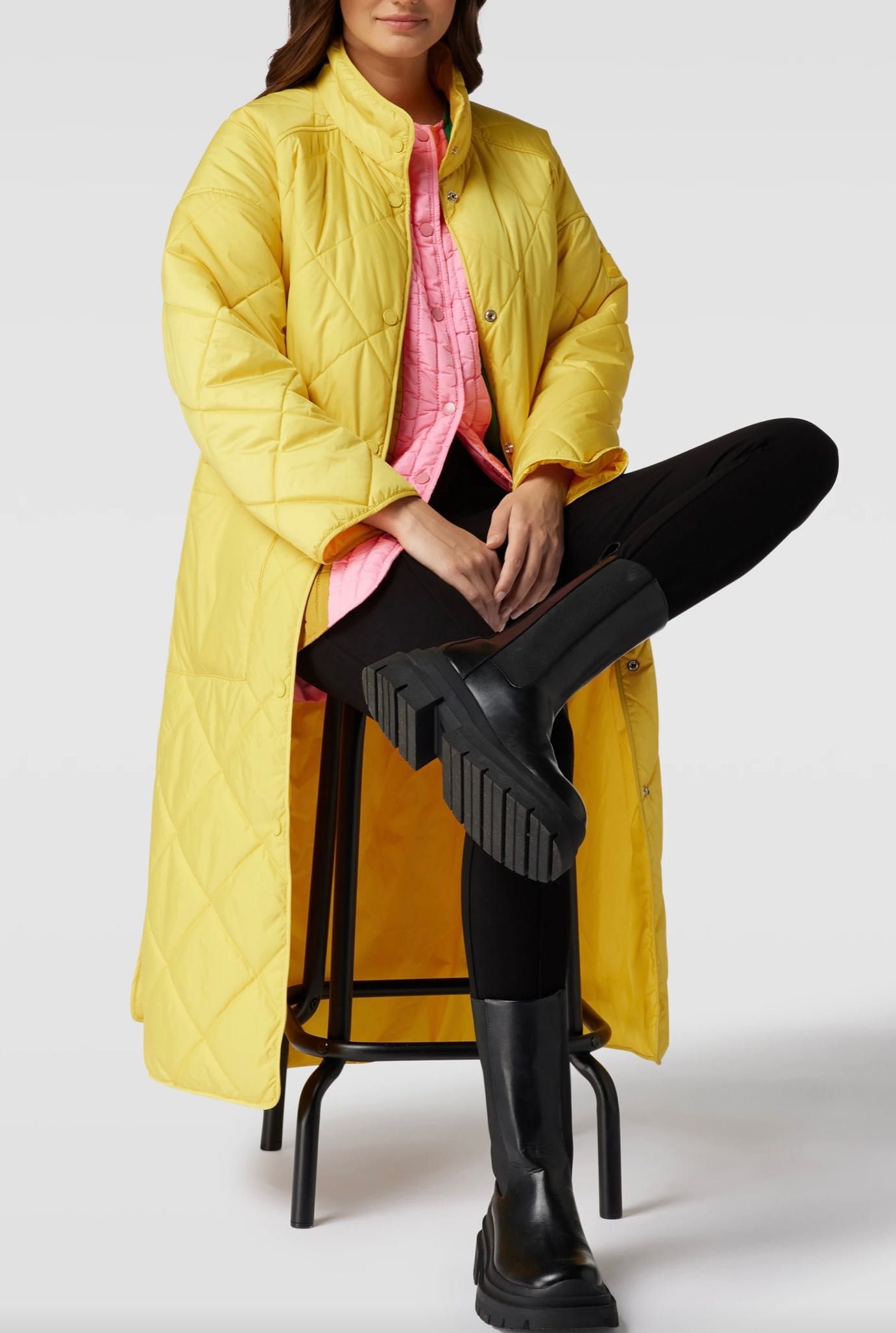 Płaszcz puchowy kurtka Marc’o Polo Denim żółty rozmiar M