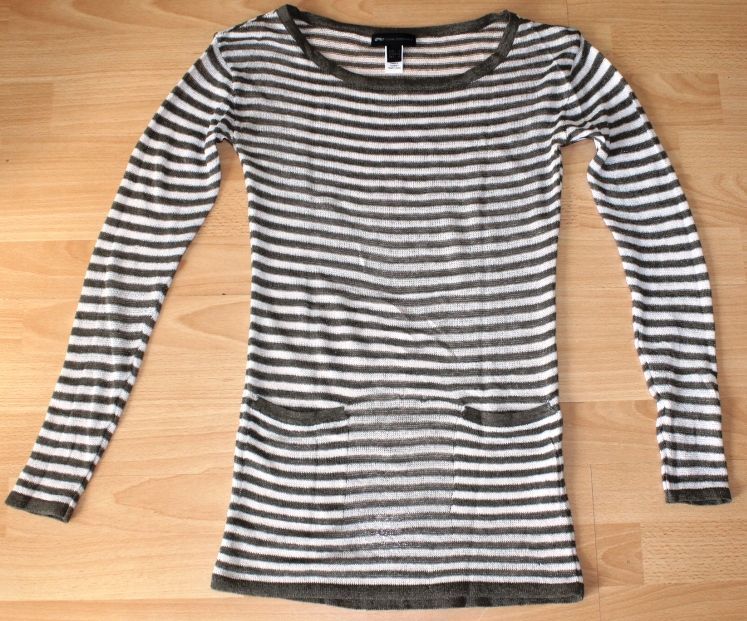 Sweter - tunika w paski z kieszeniami, MANGO Casual Sportswear, S/M