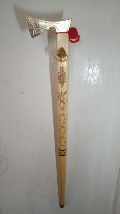 Ciupaga góralska folkowa ludowa z dzwonkiem 50 cm