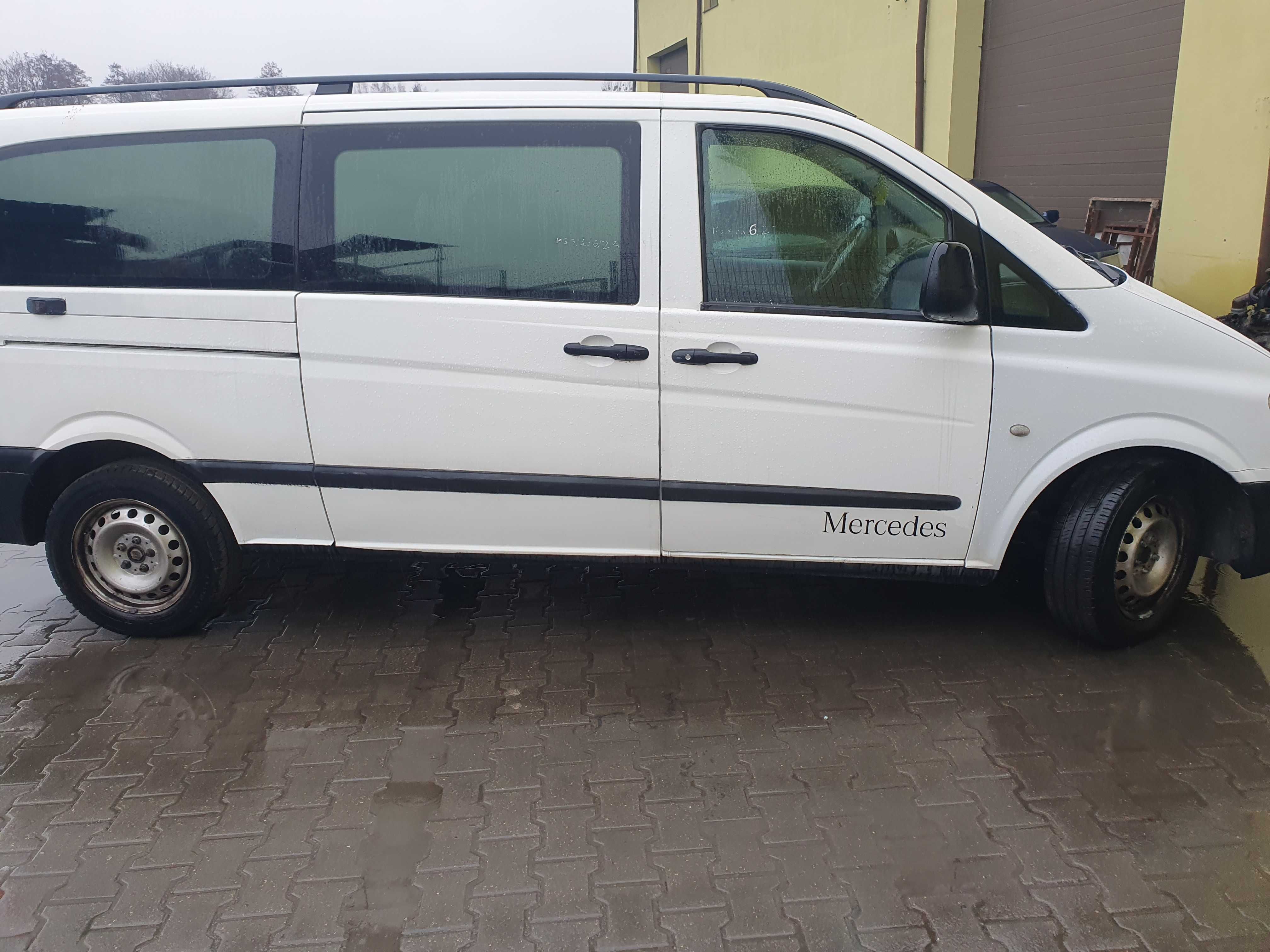 Maska Mercedes vito W639 drzwi szyba maska lampa części wnętrze fotele