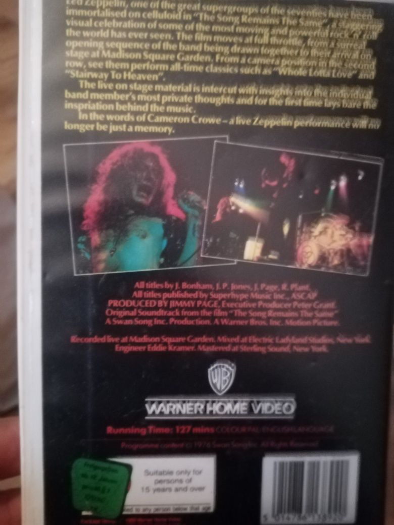 Kaseta VHS Led Zepplin.
