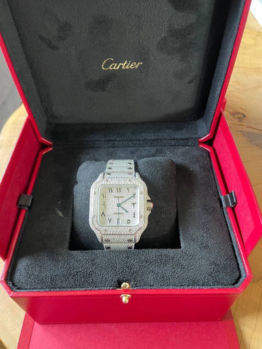 Cartier Santos Ice diamenty