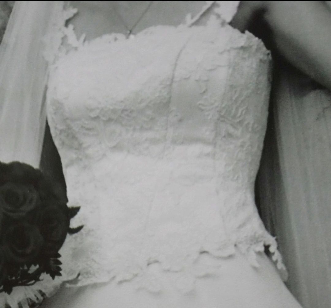Suknia ślubna - gorset z ramiączkami + dół (z kołem)
