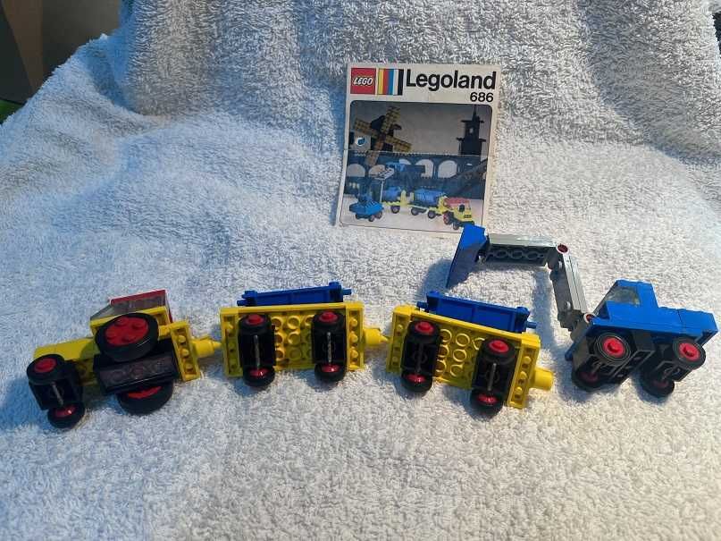 LEGO LEGOLAND 686 – 1973 Trator reboque e Escavadora