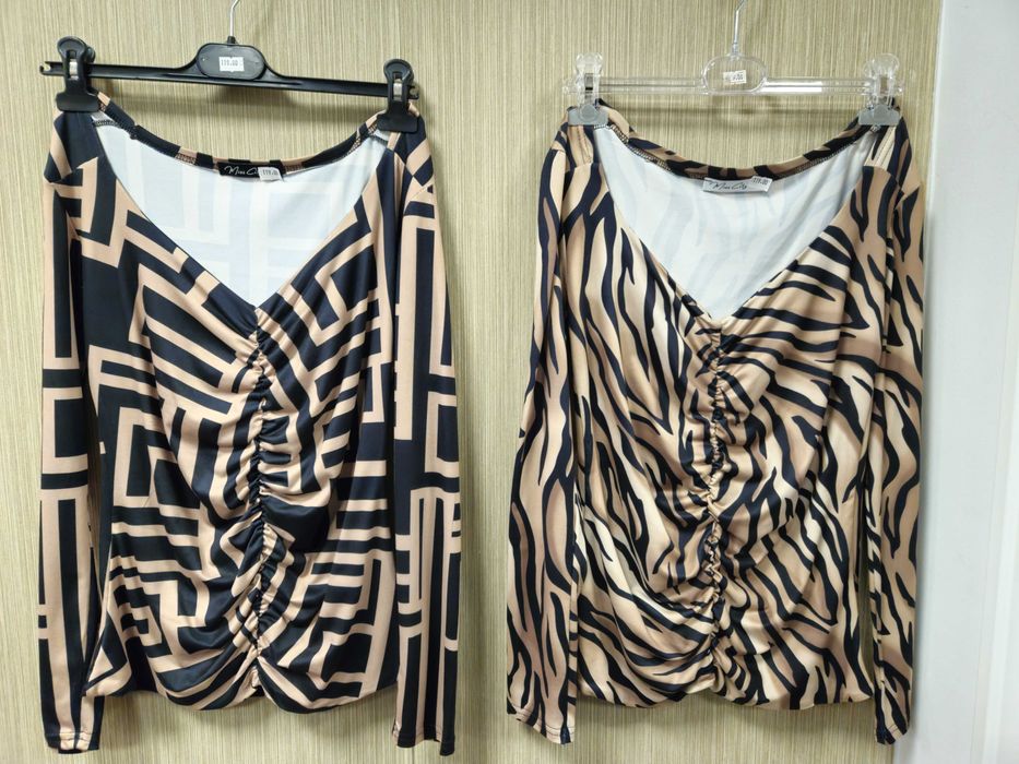 Bluzka Miss City r. L czarna, brąz dekolt !!!