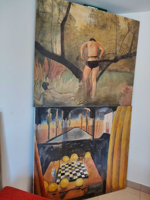 Obraz olejny na płótnie, 130 x 120, duże rozmiary