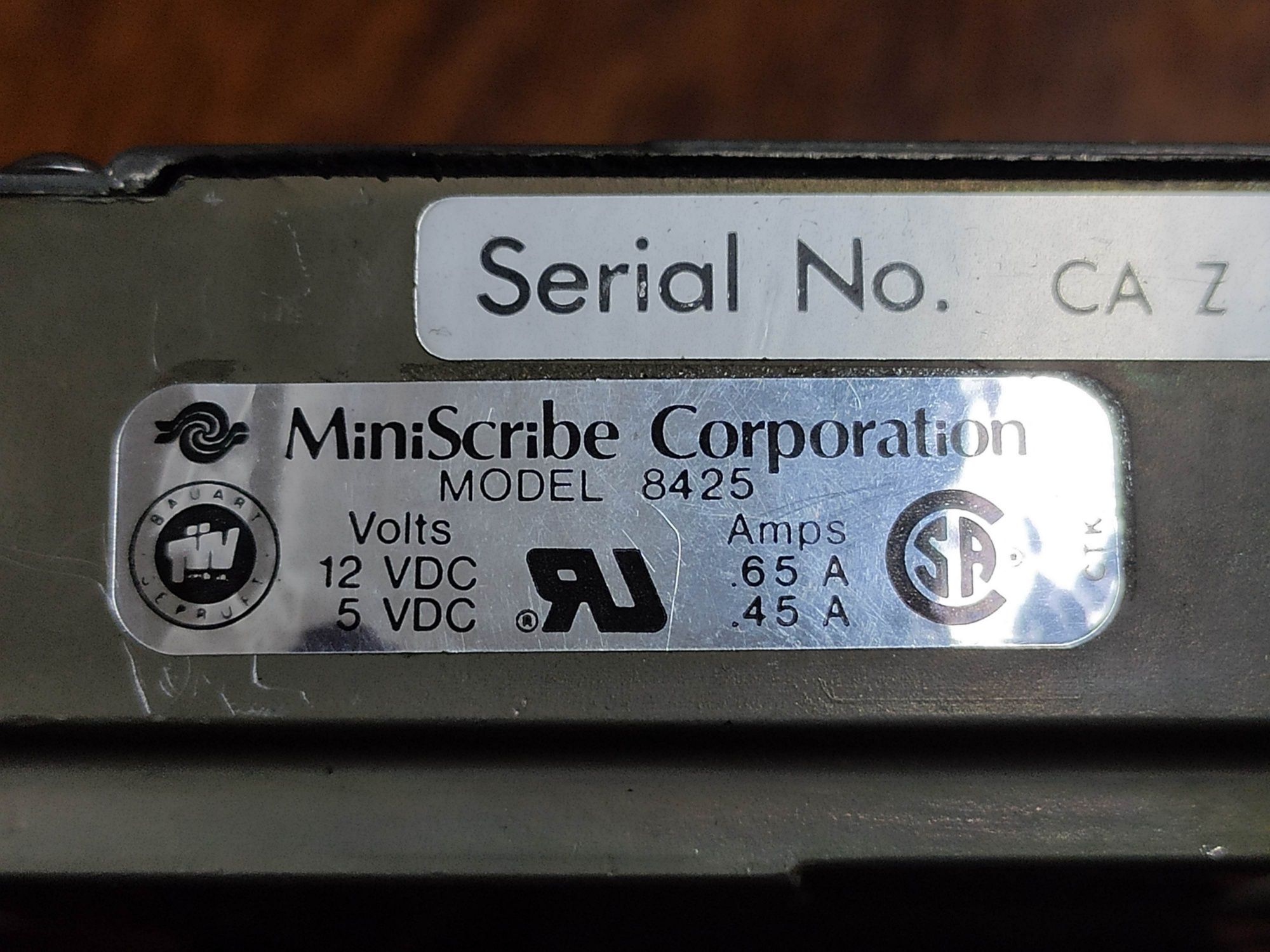 Винтажный HDD Miniscrible 8425