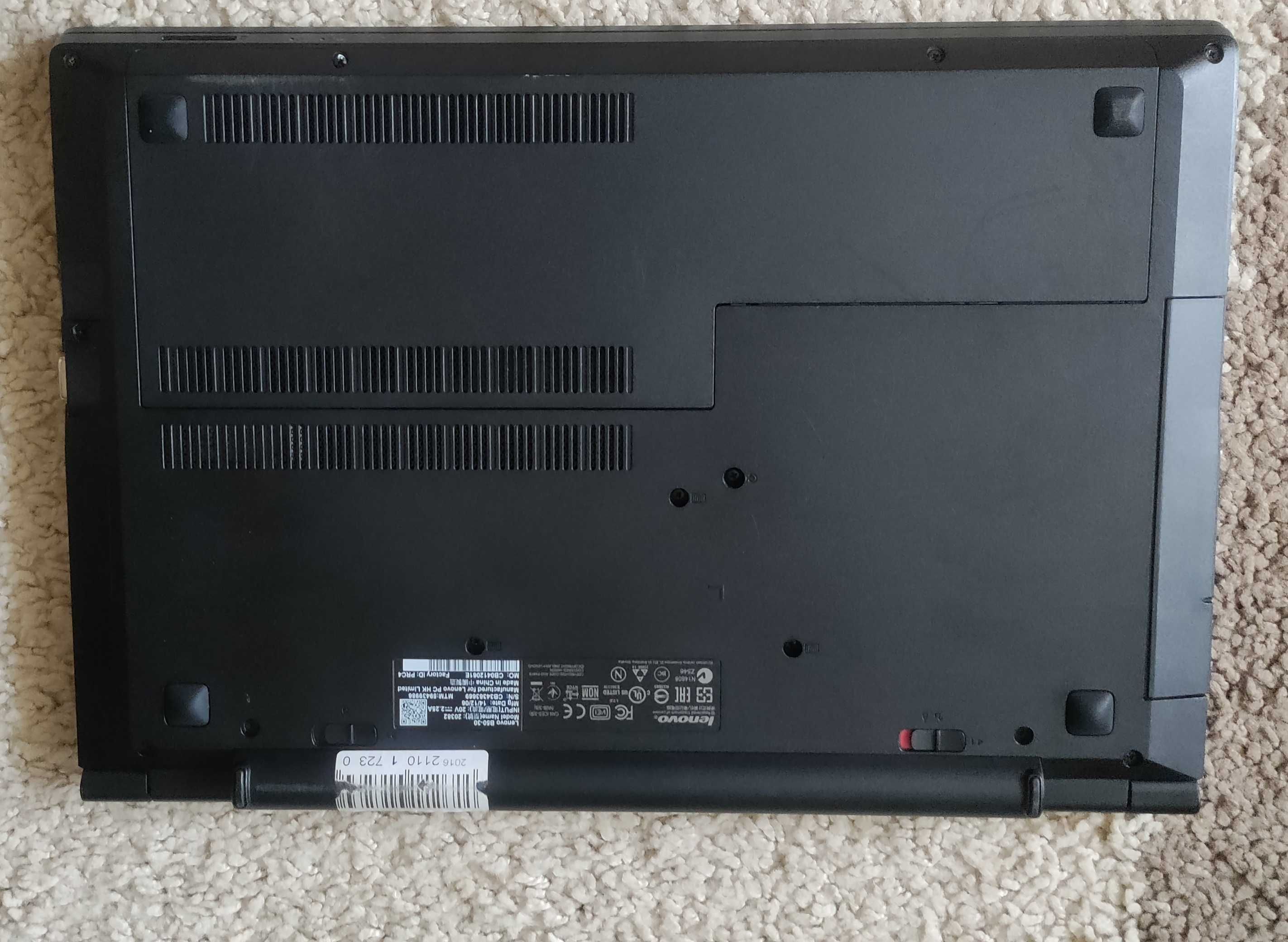 Laptop Lenovo B50-30 Celeron N2840/2x2,58 Ghz/4GB/SSD Bateria 2h