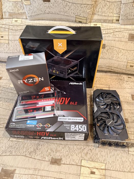 Компьютер Потужний Системний блок Ryzen 5+16ддр4+ssd 512 +GTX 1660s