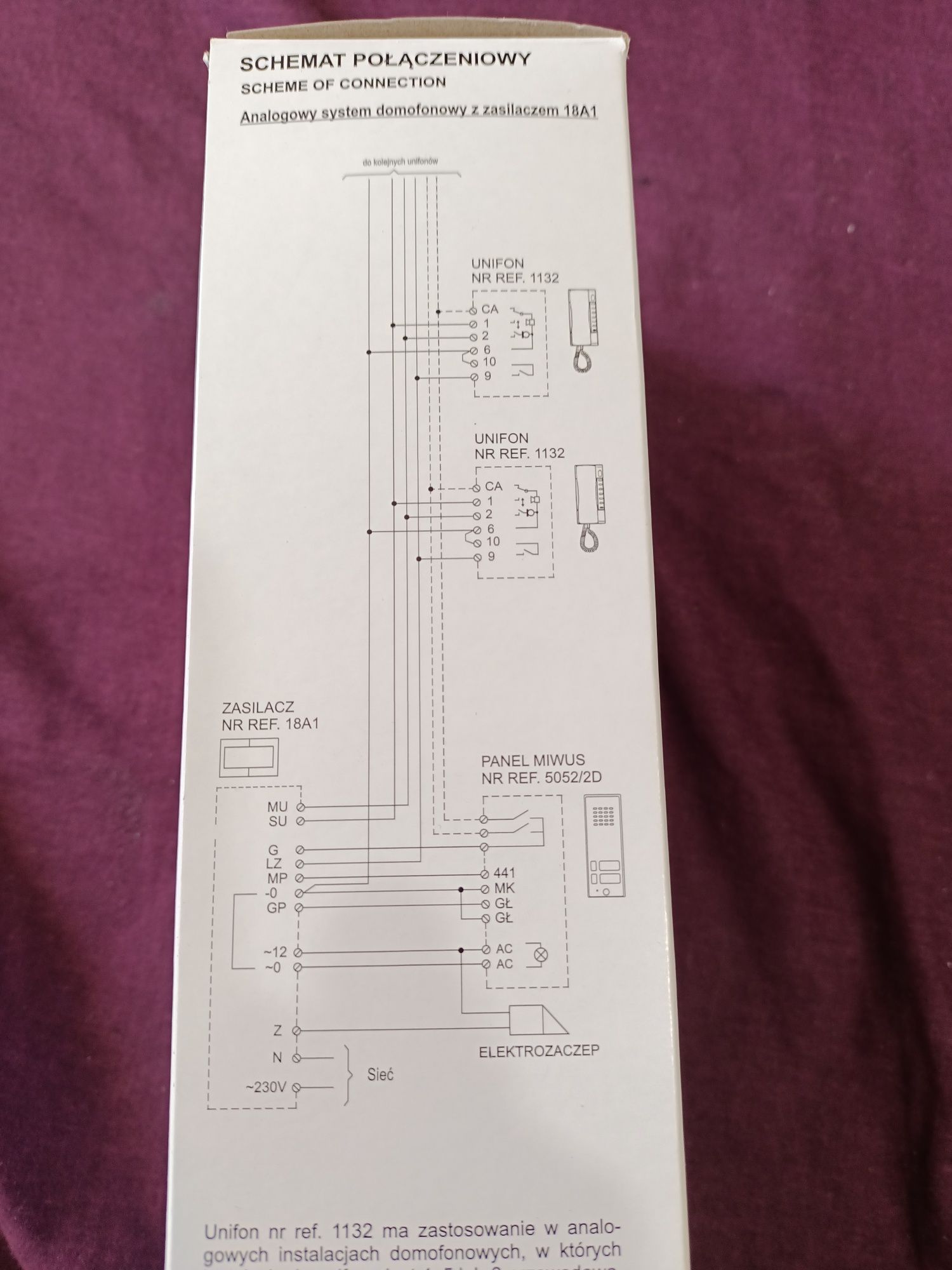 Domofon analogowy Urmet UNIFON 1132