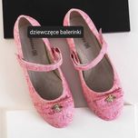 Buty balerinki dziewczęce, różowe, rozmiar 30