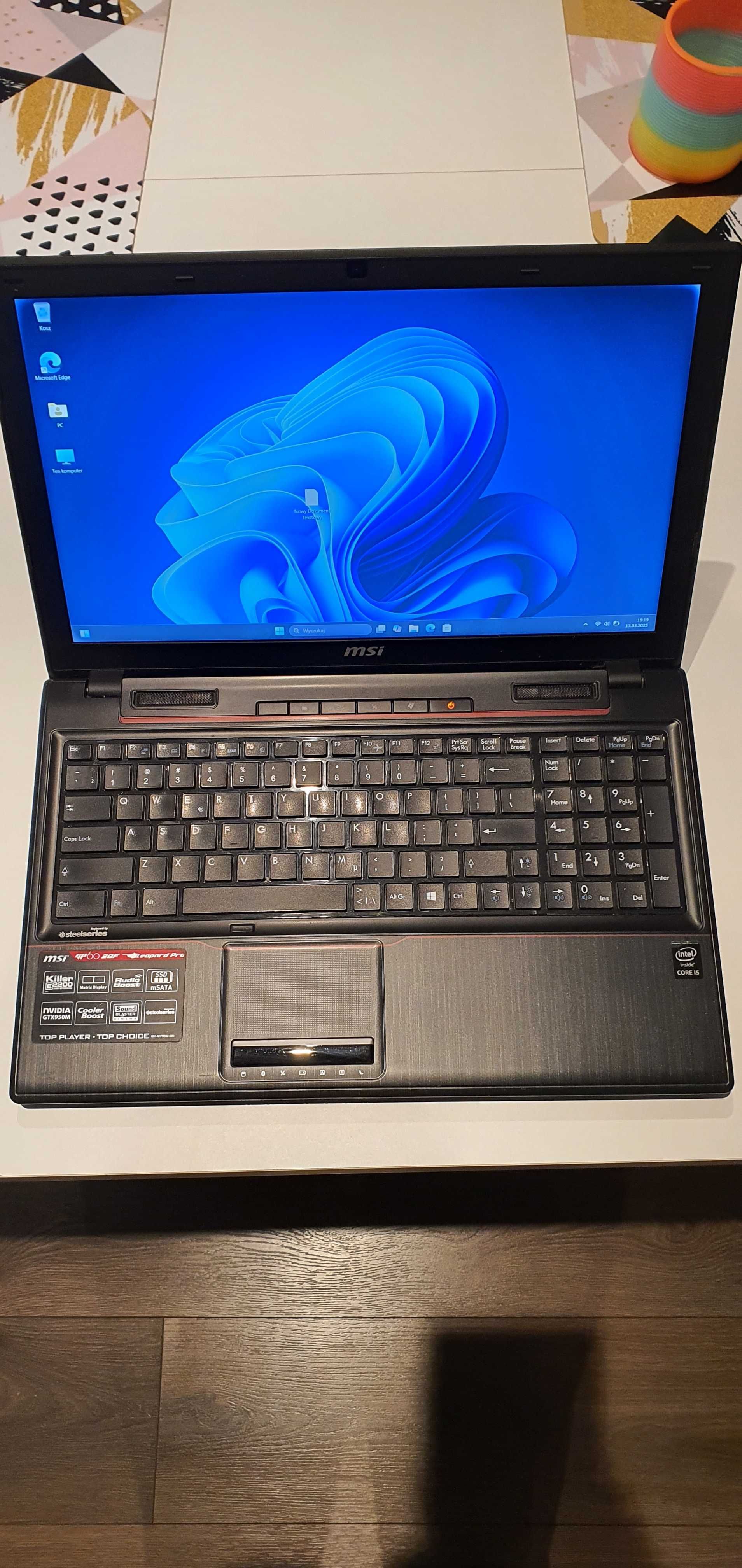 Laptop MSI GP60 2QF i5/8GB/240GB SSD