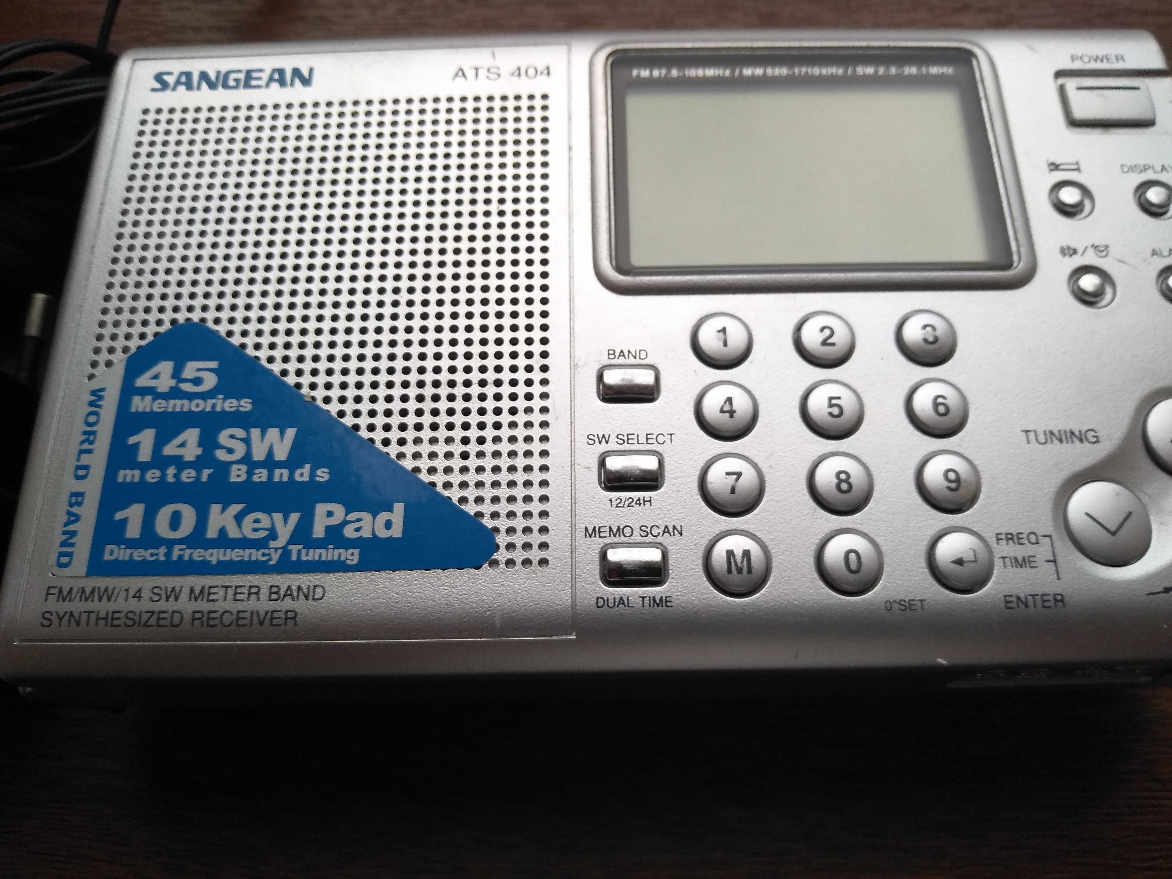 Радіоприймач цифровий Sangean ATS404 FM, MW, 14SW