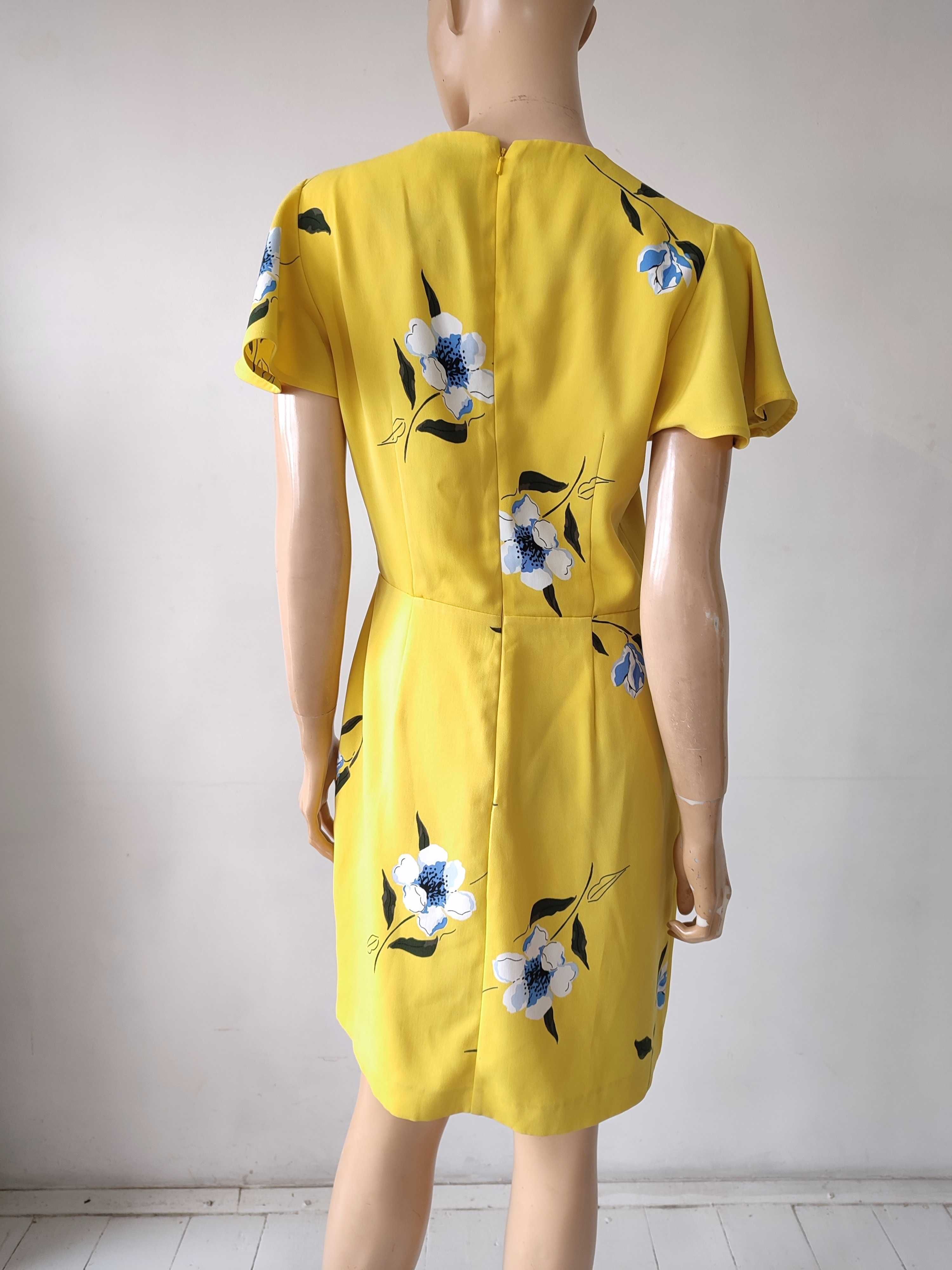 Sukienka żółta w kwiaty r. 38 / 40 Warehouse