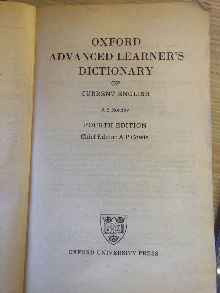 Oxford Advanced Learner’s Dictionary