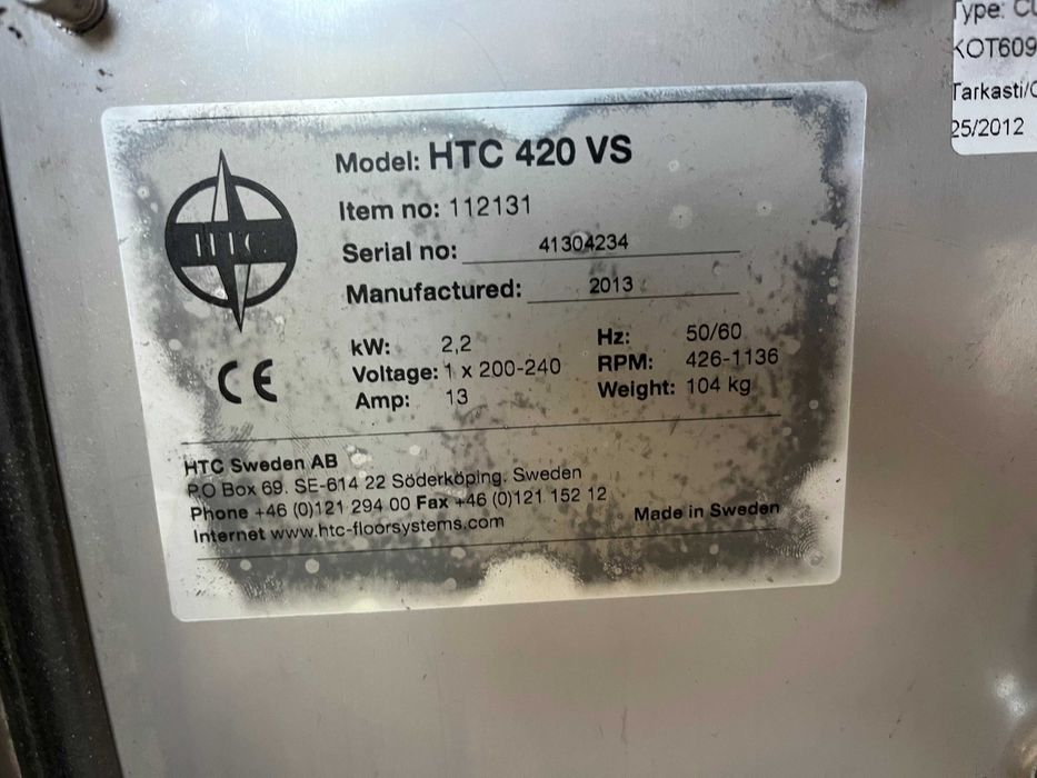 Szlifierka planetarna polerka do betonu posadzek HTC 420 Vs