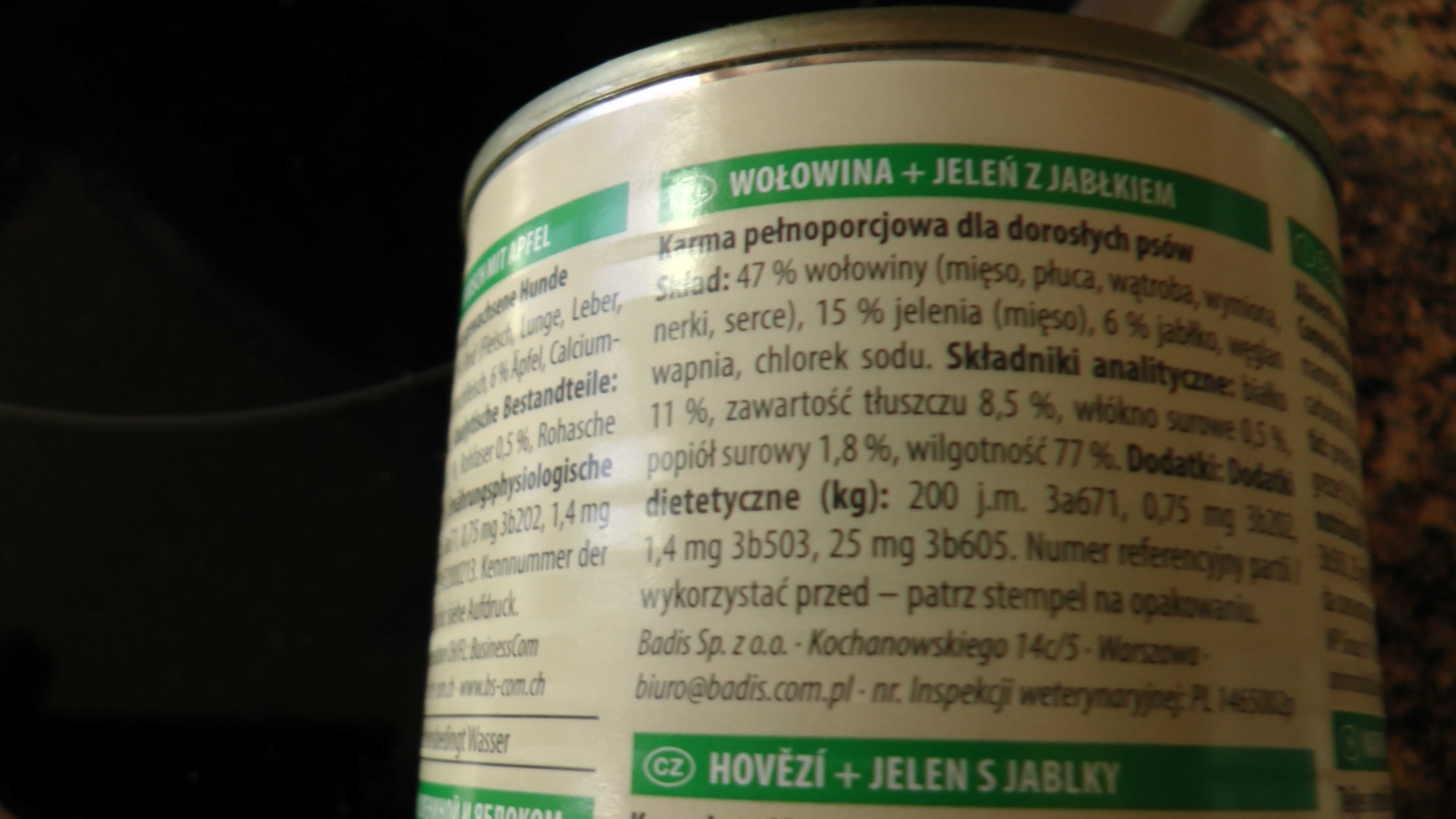 Animonda GranCarno Orig.Adult,400g wołowina jeleń jabłko 5szt