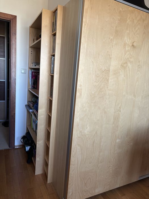 Zestaw mebli Ikea duża pakowna szafa, biurko, komoda, półka, regał