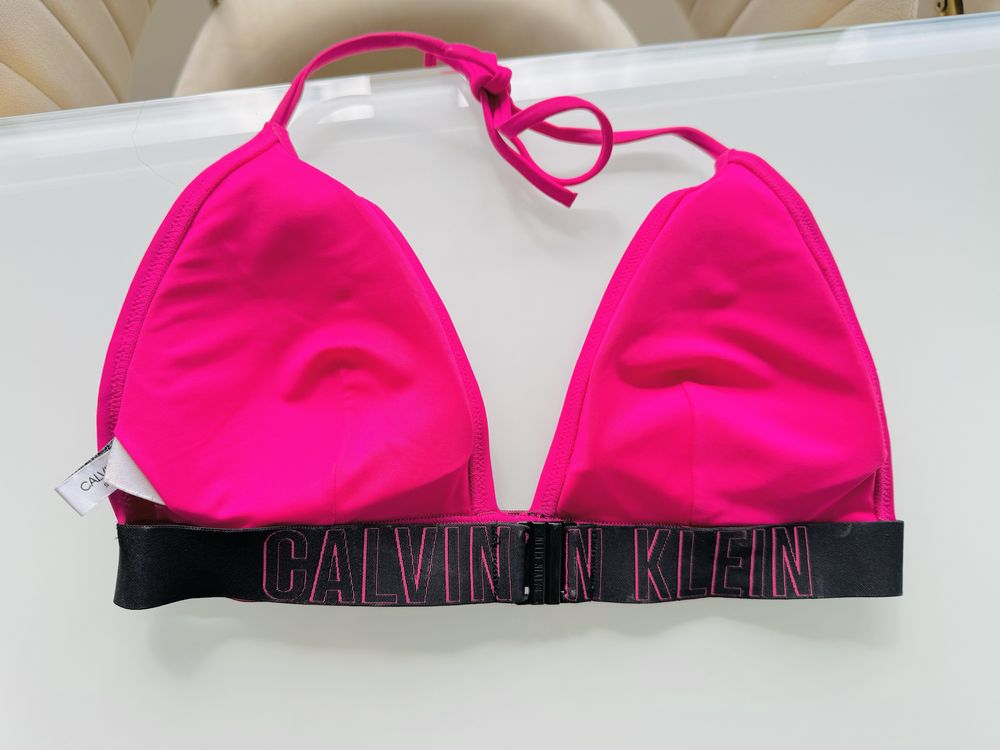 Kostium kąpielowy Calvin Klein różowy dwuczęściowy bikini