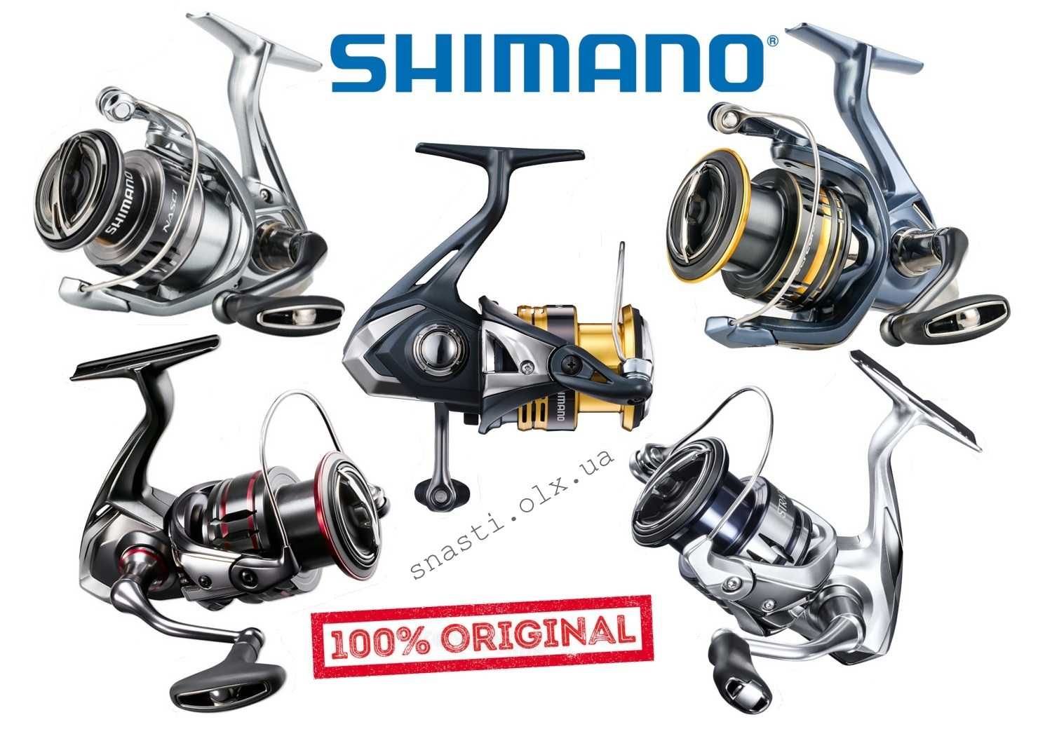 Катушки Shimano Sahara, Nasci, Miravel, Ultegra, Stradic, Vanford