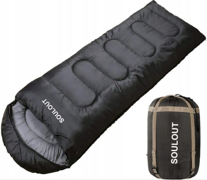 Śpiwór SONGMICS trekkingowy całoroczny ciepły 220 x 83 cm