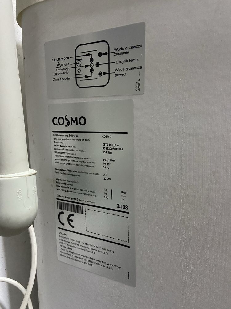 Zbiornik cwu ciepla woda 150 l