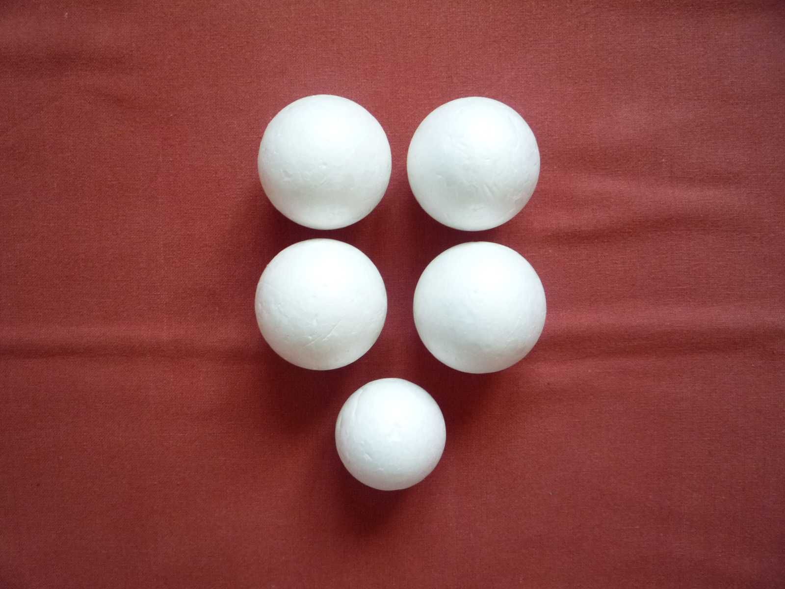 5 sztuk Kule styropianowe Bombki 7cm i 6cm