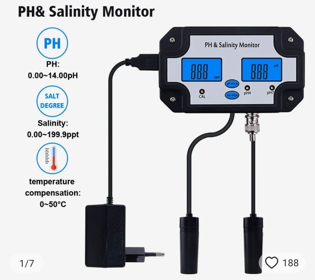 Medidor ph e salinidade para piscinas