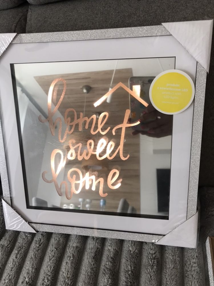 Dwa NOWE obrazki podświetlane lustrzane z Home&You - okazja, tanio!!