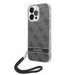 Etui Guess 4G Print Strap na iPhone 14 Pro Max - czarne