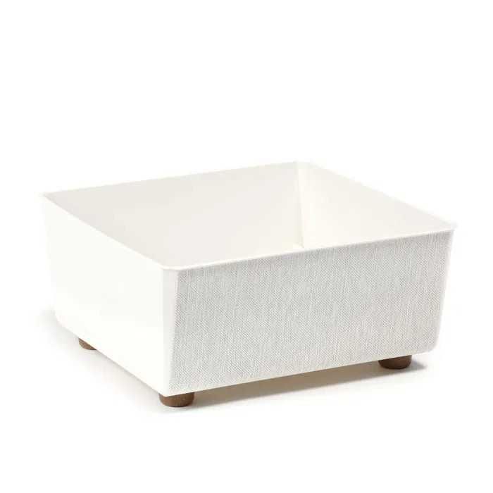 Skrzynka SAGA 2 x 28,5 x 28,5 cm textil kolor kremowy