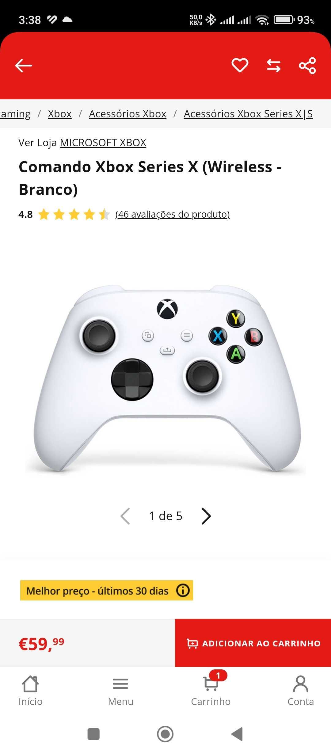 Comandos Xbox series s/x como novos e com garantia