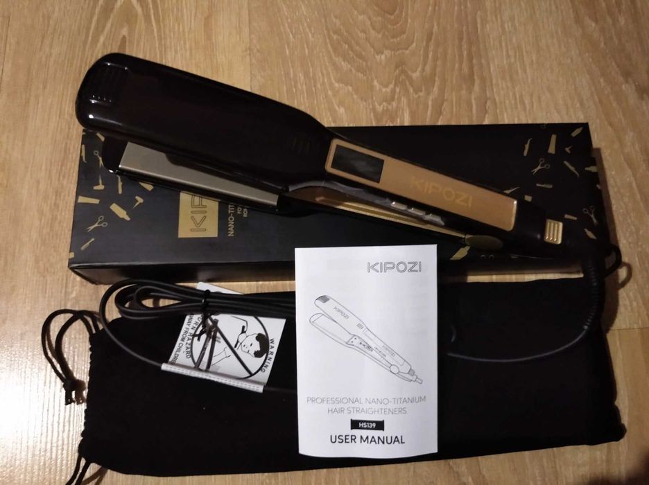 KIPOZI IRON Profesjonalna Prostownica Płytka Do Włosów Tytan ТАК