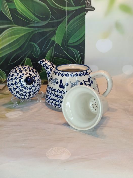 Czajnik imbryk Jaś 1L zaparzacz ceramika Bolesławiec