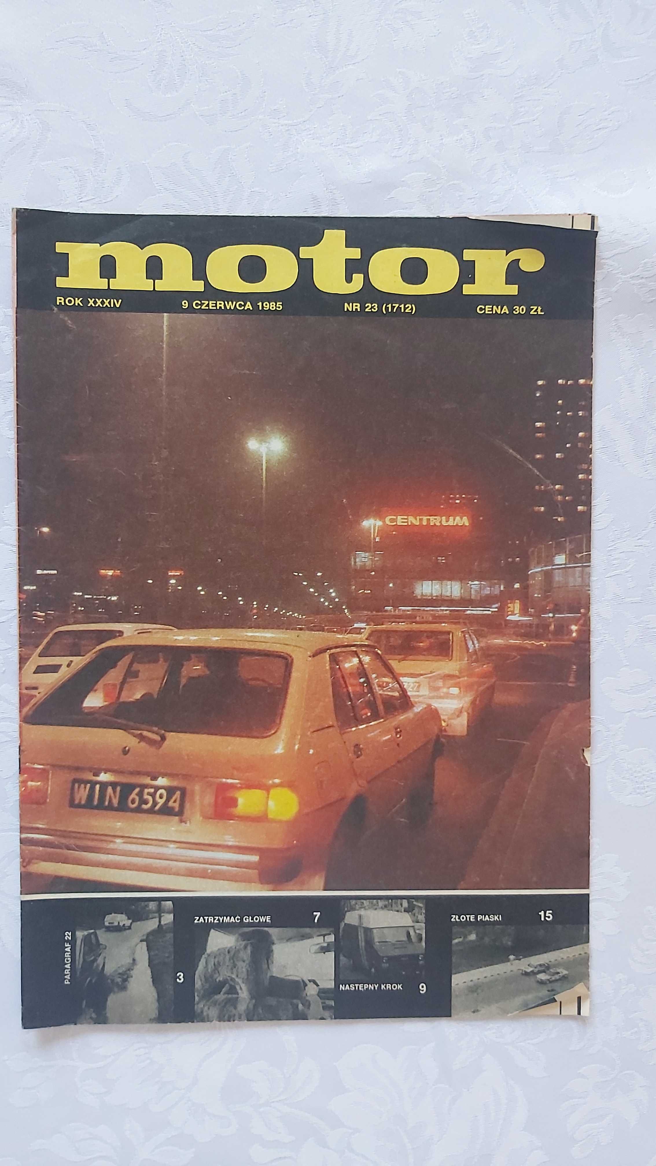 Czasopismo MOTOR nr 23/1985 trabant, SAAB EV-1