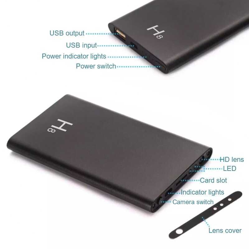 Power Bank 2500 mAh * C/ Câmara Espia WiFi 2MP 1080P * Visão Noturna