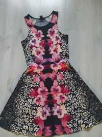 Sukienka letnia damska w kwiaty H&M XS